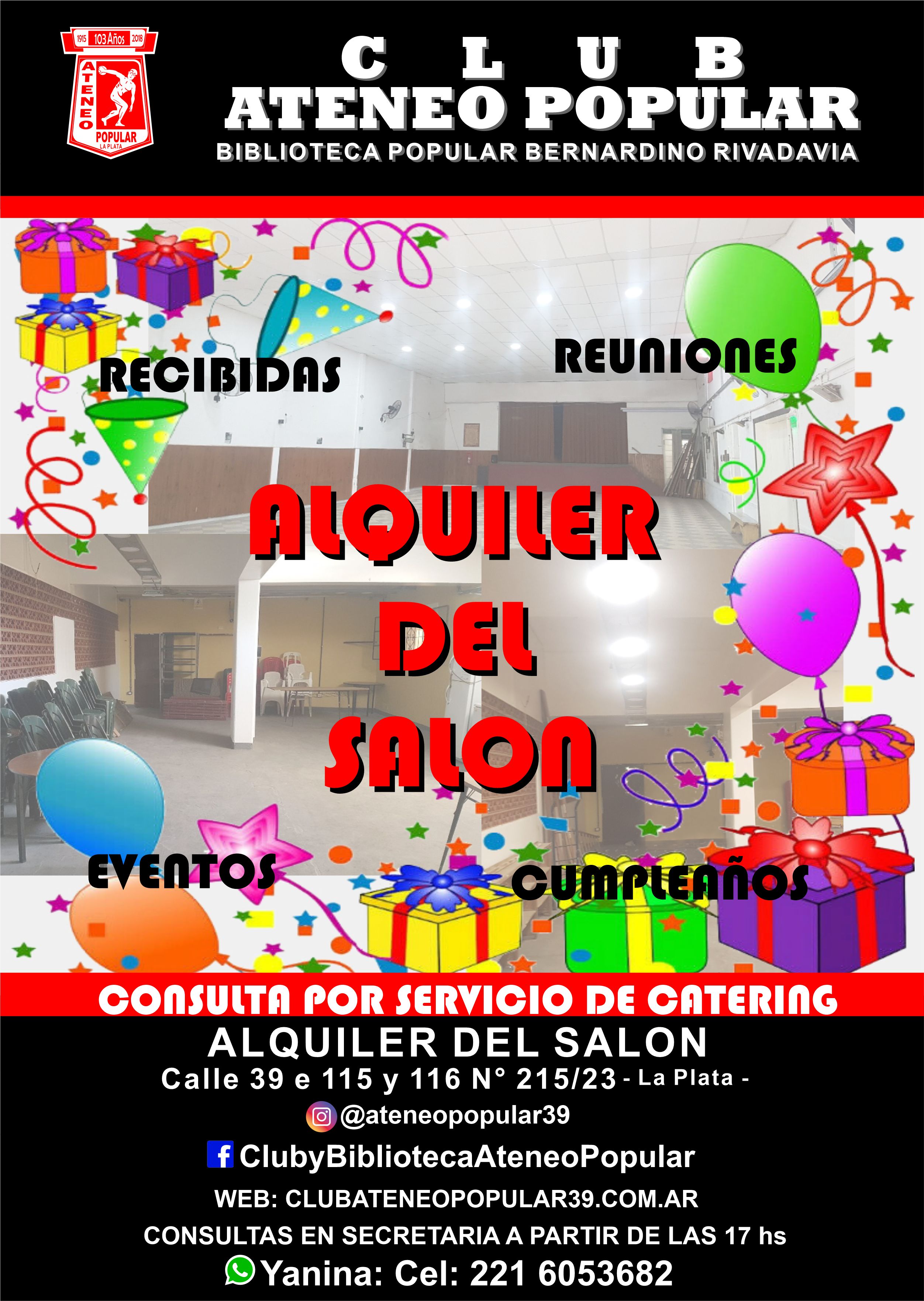 ALQUILER DE SALON